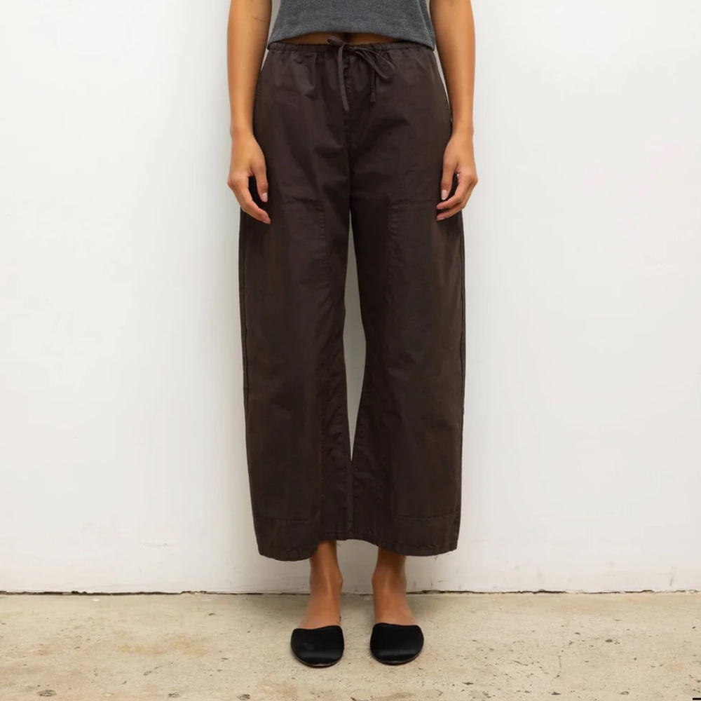 LESET Dark Brown Wide-Leg Pants